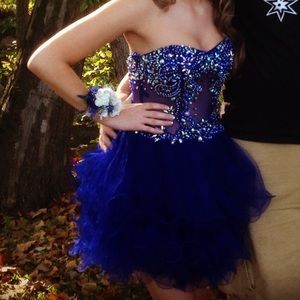 Sexy Cobalt blue homecoming dress